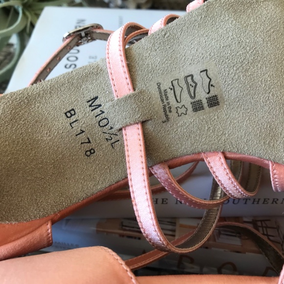 2.5" HEEL SALMON OPEN TOE STRAPPY BALLROOM SHOE - Picture 10 of 12